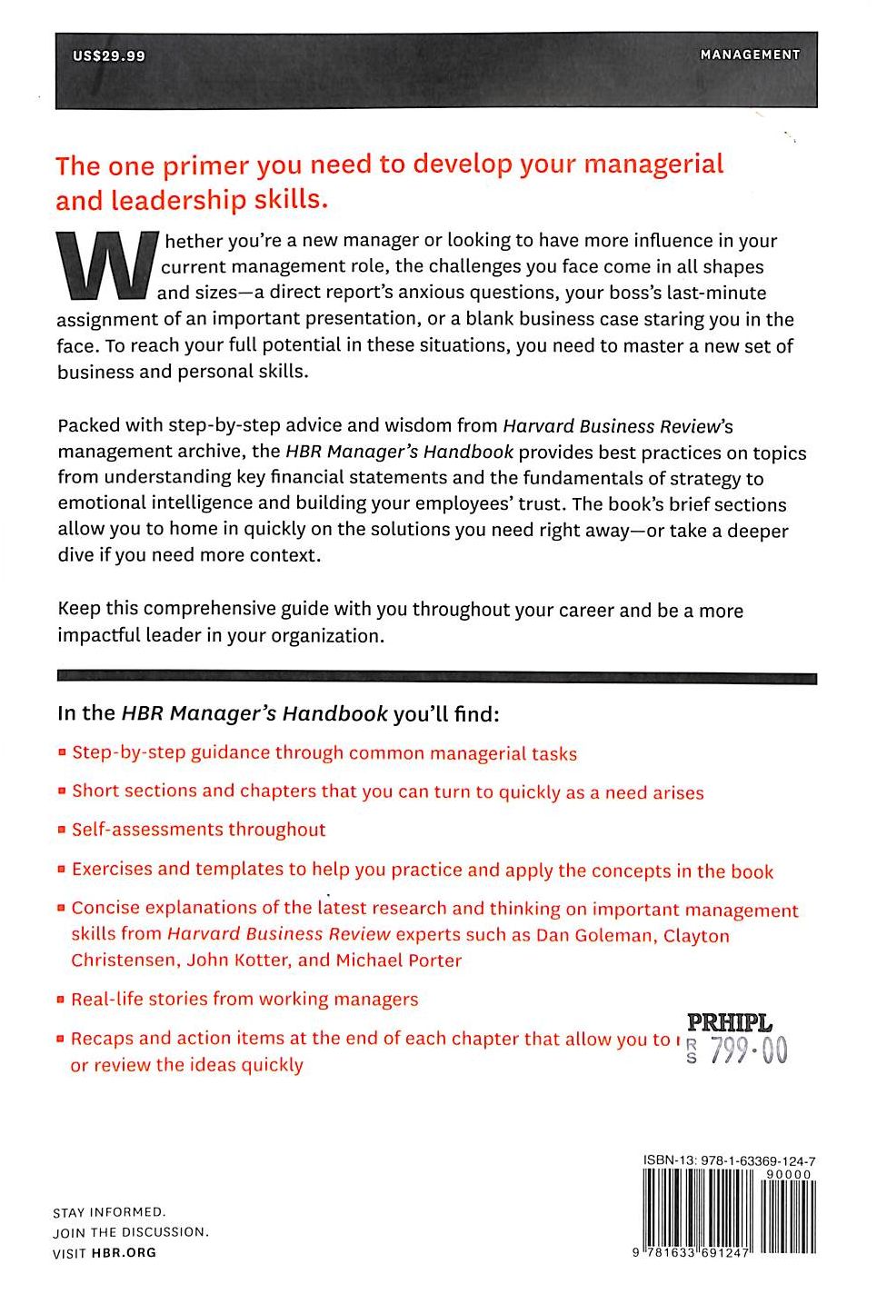 Harvard Business Review Manager's Handbook