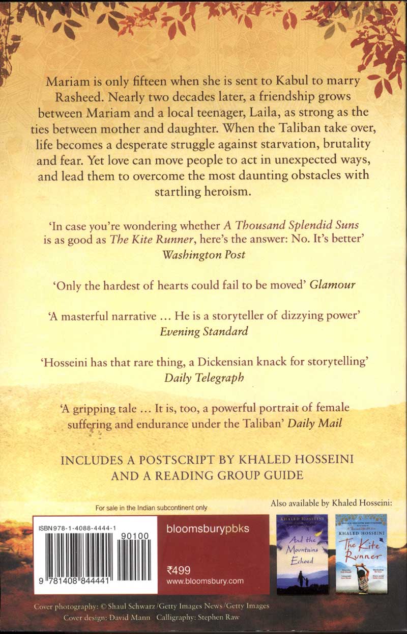 A Thousand Splendid Suns | Khaled Hosseini | Bloomsbury