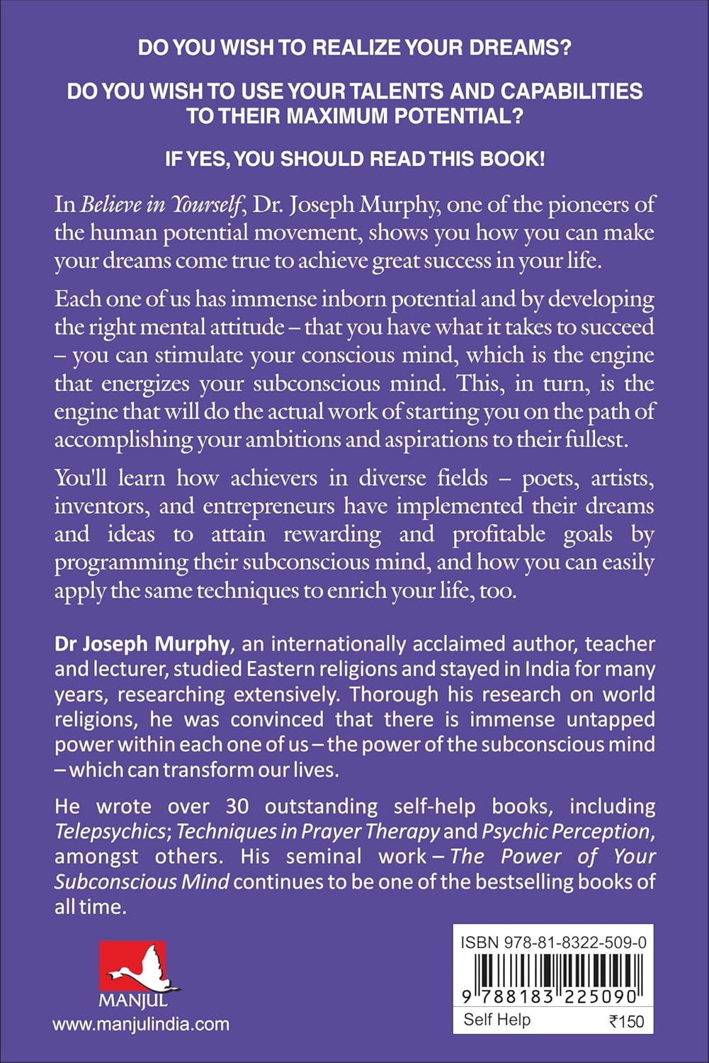 Believe in Yourself by Joseph Murphy (Manjul Edition)