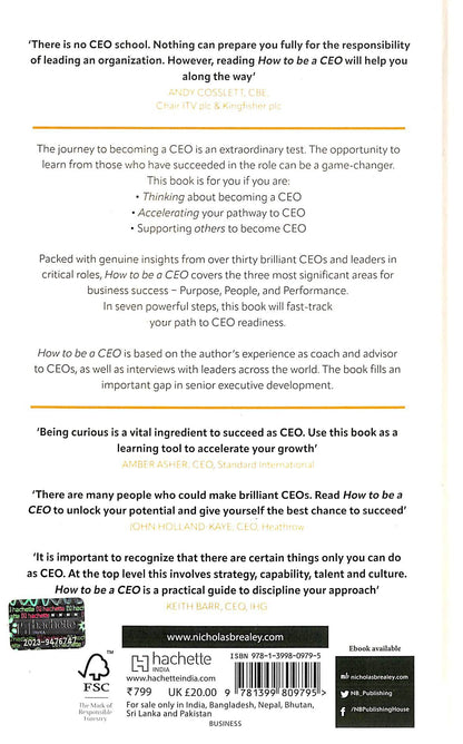 How to Be a CEO: Purpose. People. Performance.
