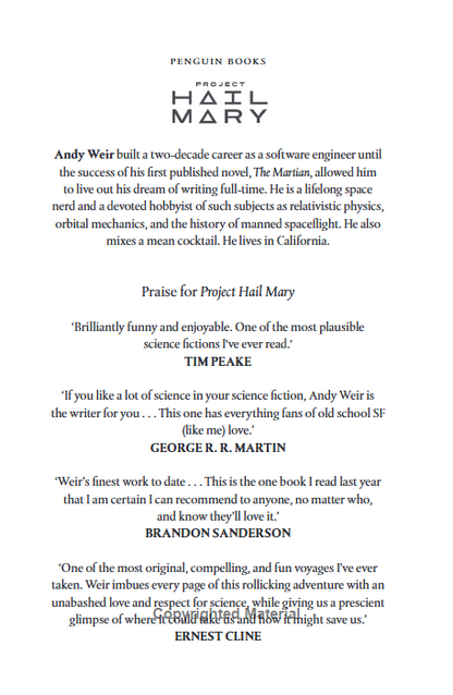 Project Hail Mary by Andy Weir (Film Tie-In Edition)